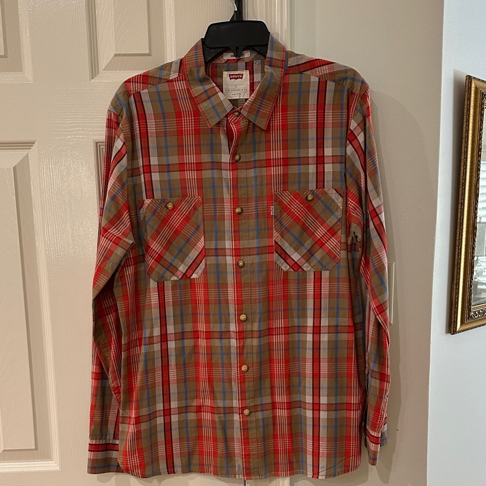 Levi's Men's Multicolor Plaid Button Down Shirt